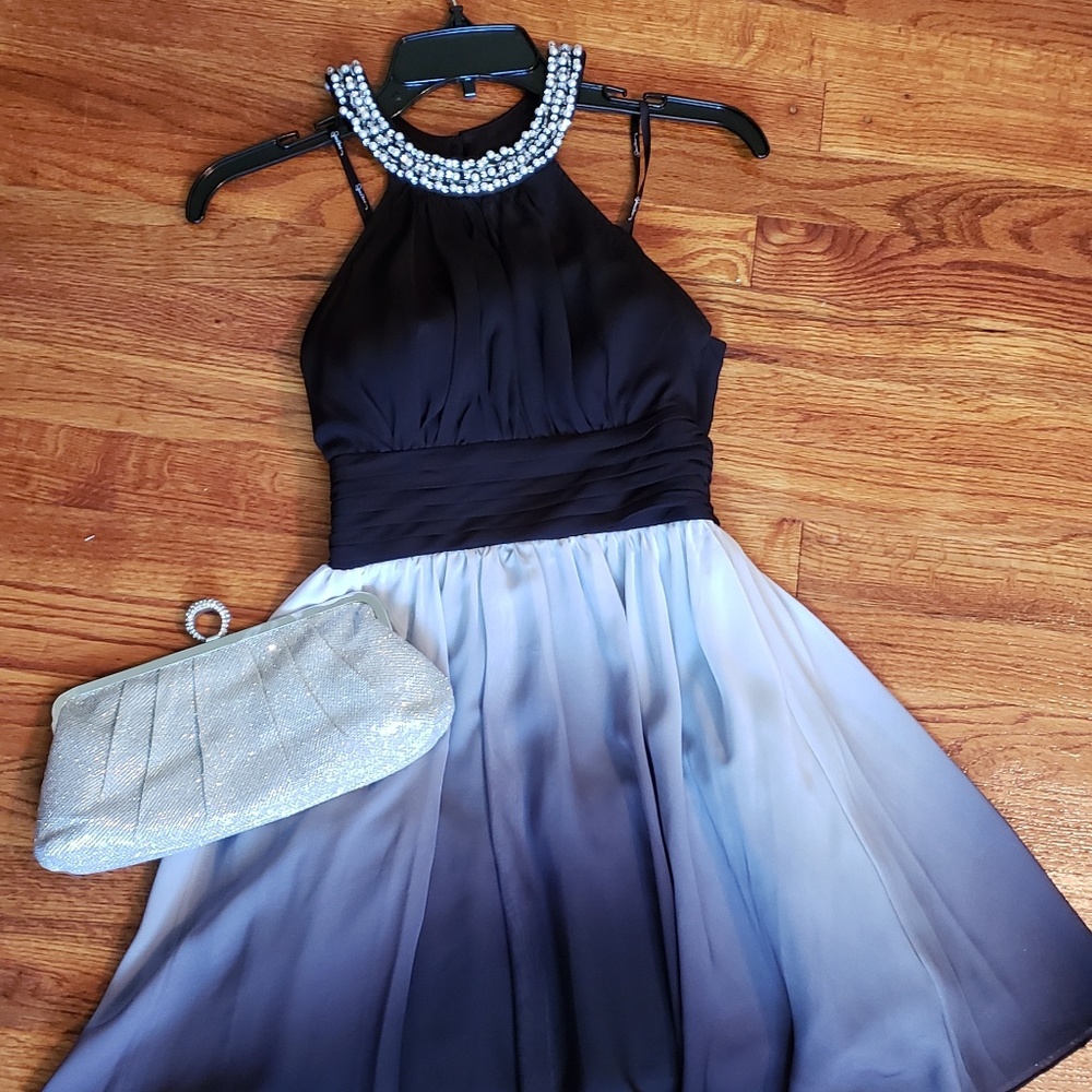 Speechless NWT Ombre Party Dress w/Ring Clutch
